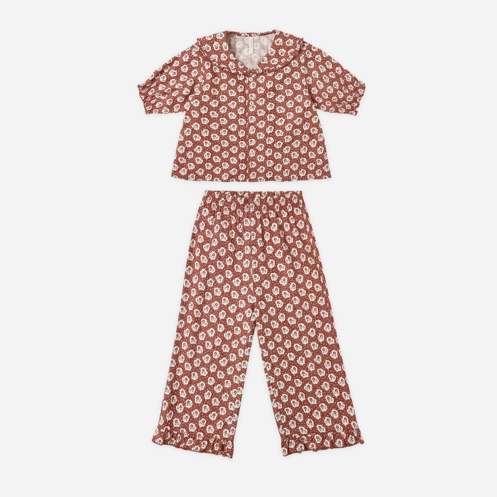NWOT Rylee & Cru Ruffle Pajamas size 14 RC - Picture 2 of 6